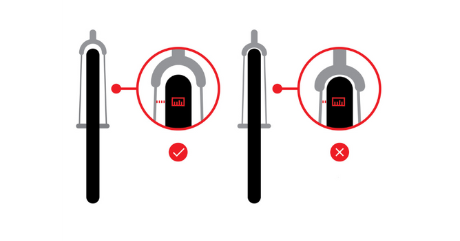 A diagram showing how to measure  fender stays correctly to ensure the bike rack fits.