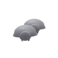 A pair of grey coloured end caps.