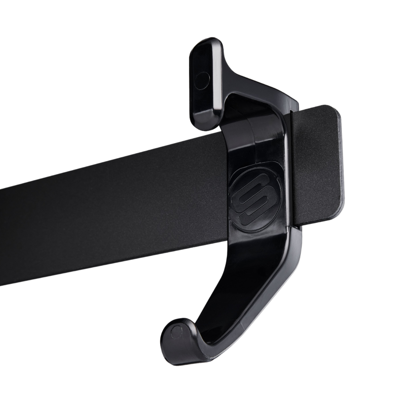 A black GearMate bracket with an accessory hook attached.
