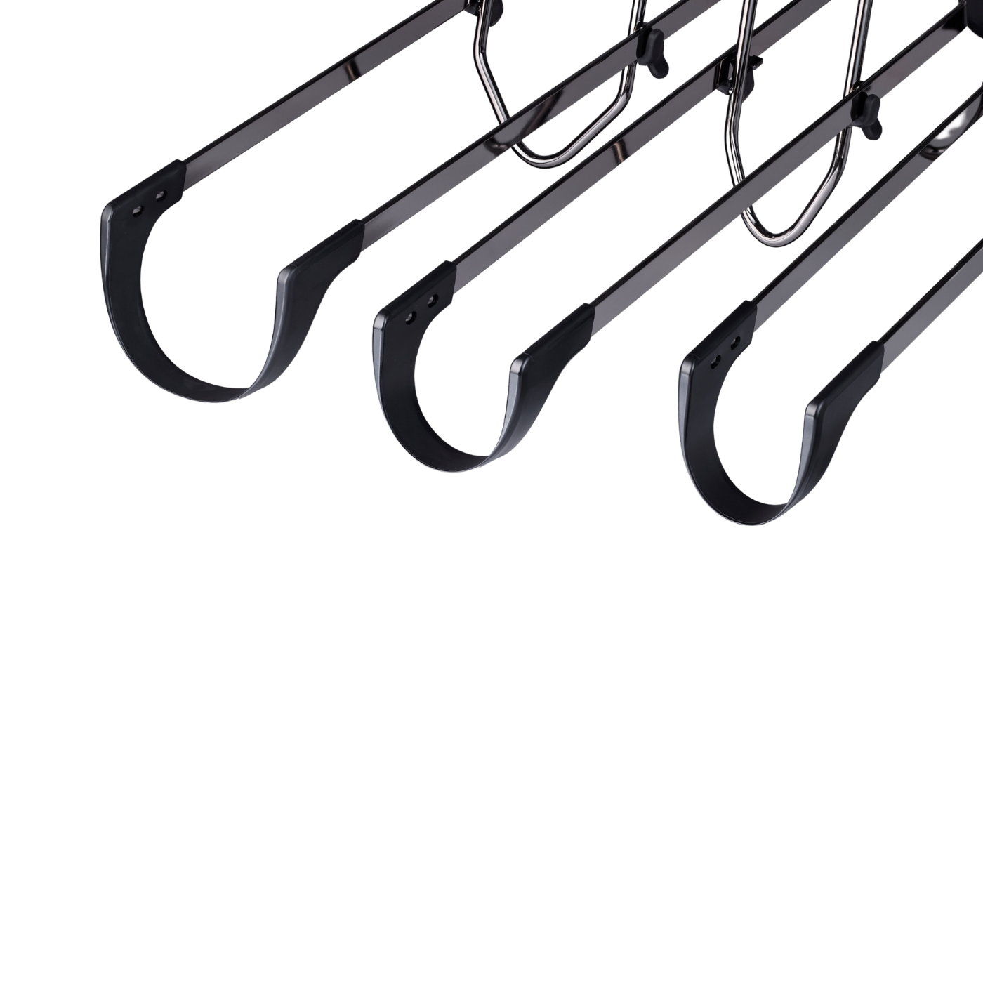 Three different sizes of the ProFlex Rack zoomed in on the plastic nylon sandle.