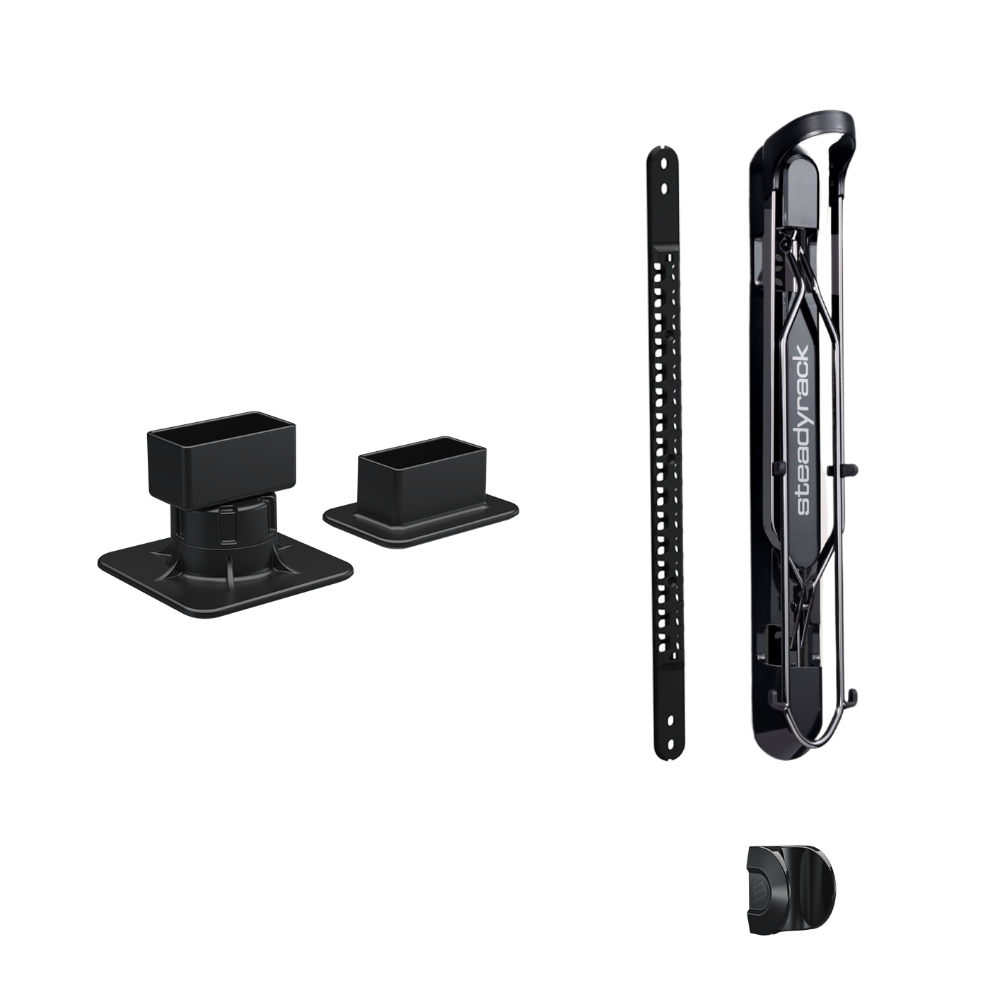 Black bike rack with black components