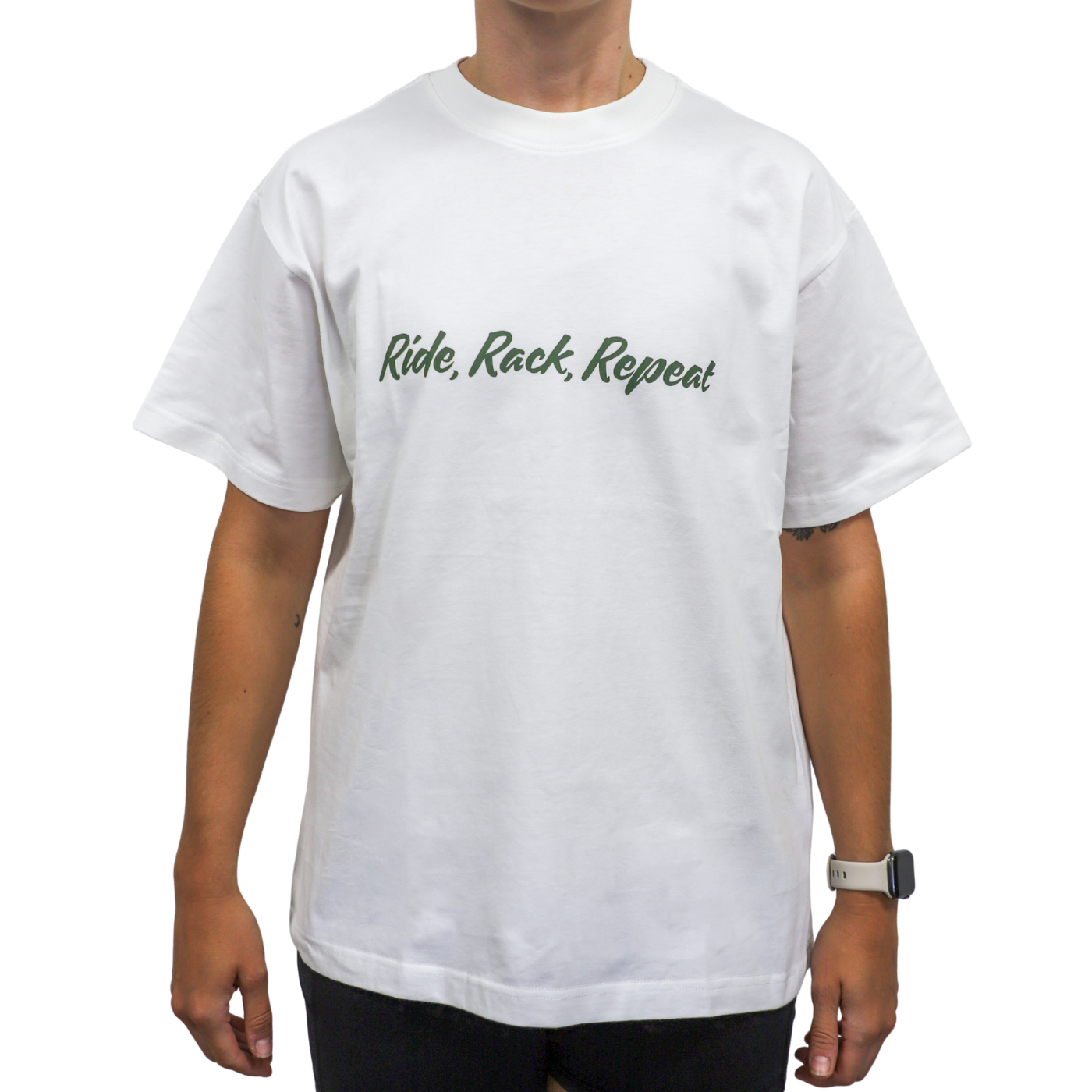 Road Nats x Steadyrack - Men's Oversized White Tee